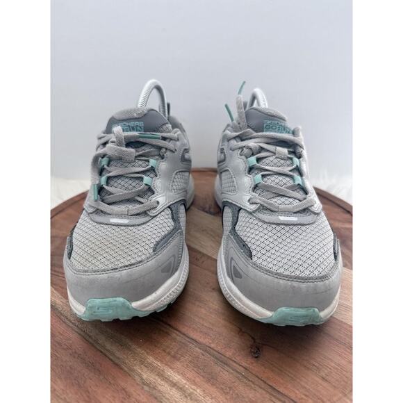 Skechers GoRun Consistent Shoes Womens Size 9.5 Gray Teal Goga Mat 128075 GYTQ - Picture 2 of 13